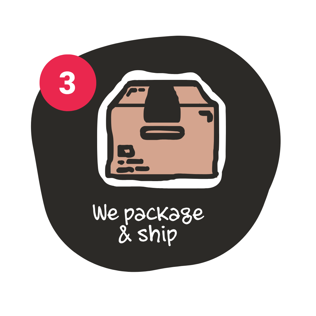 We package & ship icon