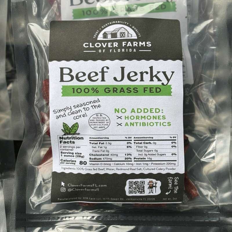 Grass-Fed Beef Jerkey (2oz)