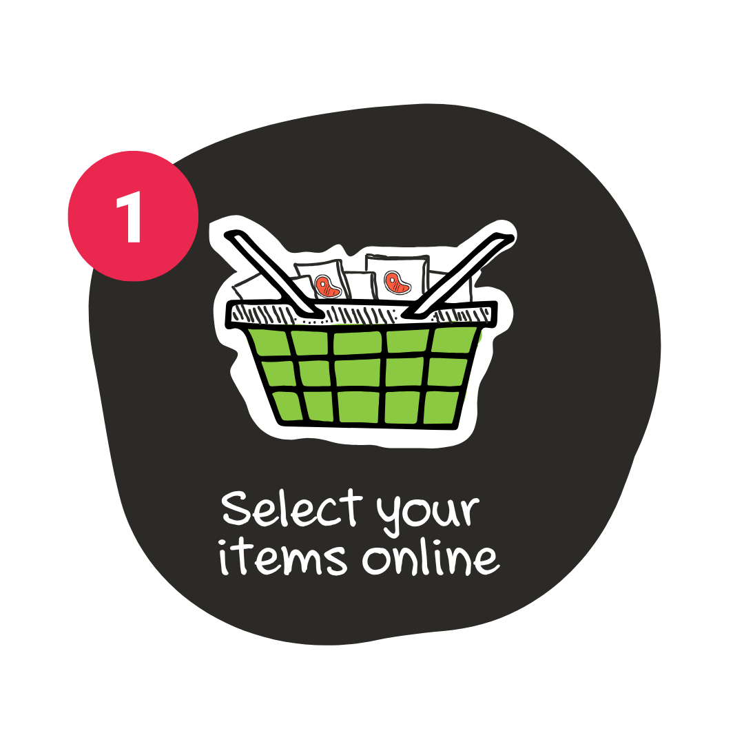 Select your items online icon