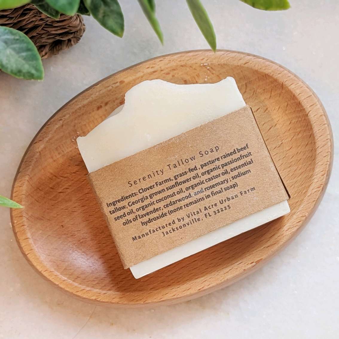 Serenity Tallow Soap - back