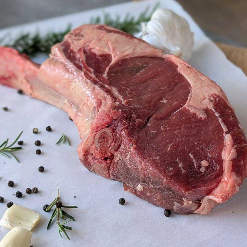 Beef Tomahawk Steak Close Up